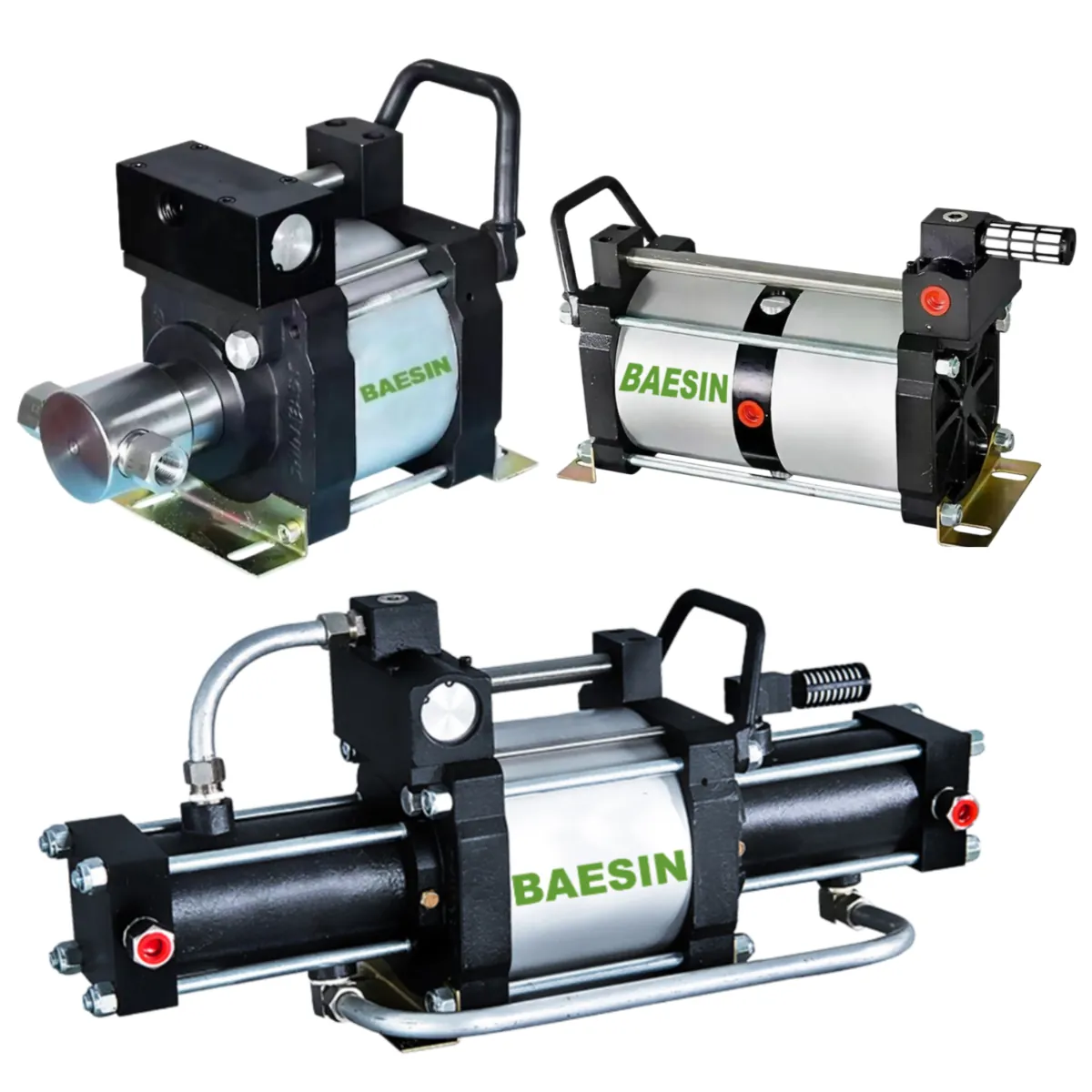 Pneumatic booster pumps